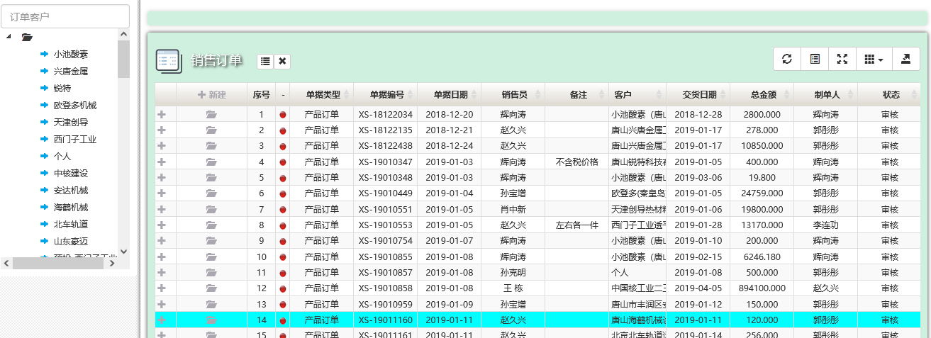 表单目录